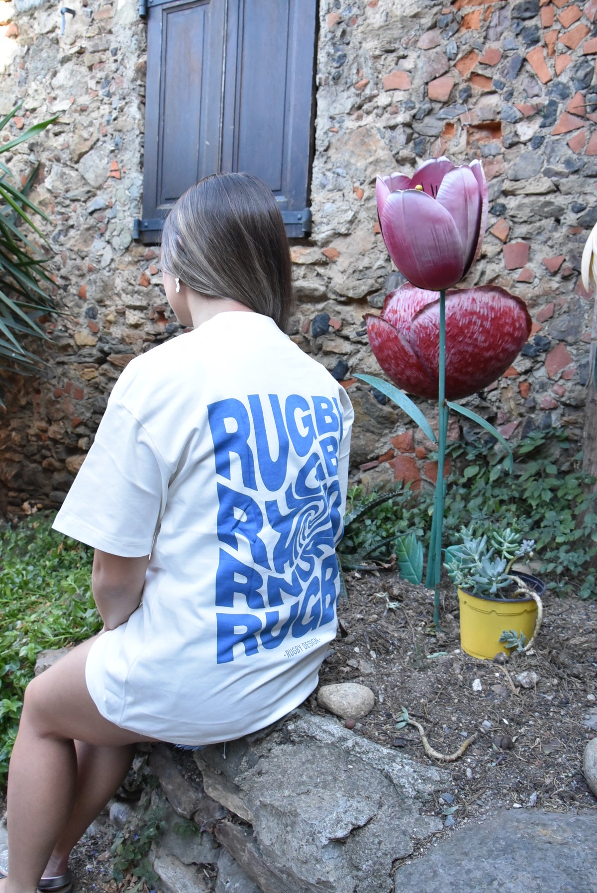 T-shirt Rugby vague